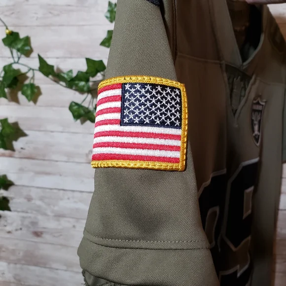 Authentic Raiders Jersey Cooper 89 Salute To Service Army Green NFL Football LV - Picture 5 of 7